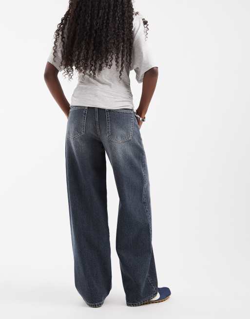 ONLY Gianna jeans met strikceintuur en rechte pijpen in getint grijs denim, 2 van 5