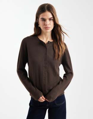 Gilet en maille - Marron chocolat-Brown 40