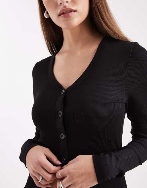 ONLY - Gilet long avec ourlet ouvert - Noir, 3 de 4