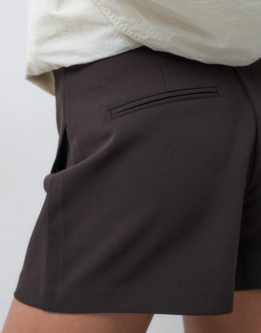 ONLY gonna pantalone avvolgente a vita media marrone, 5 di 5