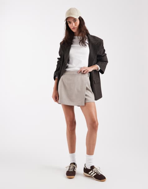 ONLY - Gonna pantalone sartoriale color pietra - view 1