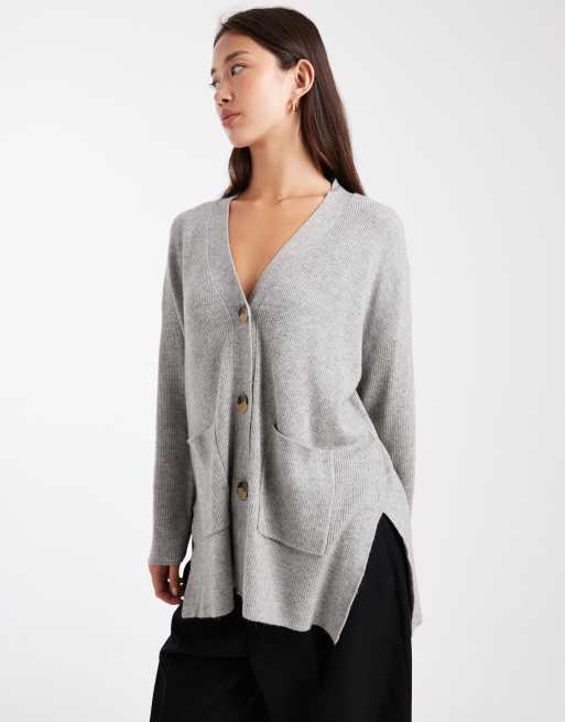ONLY – Grå kofta i oversize, 2 av 4
