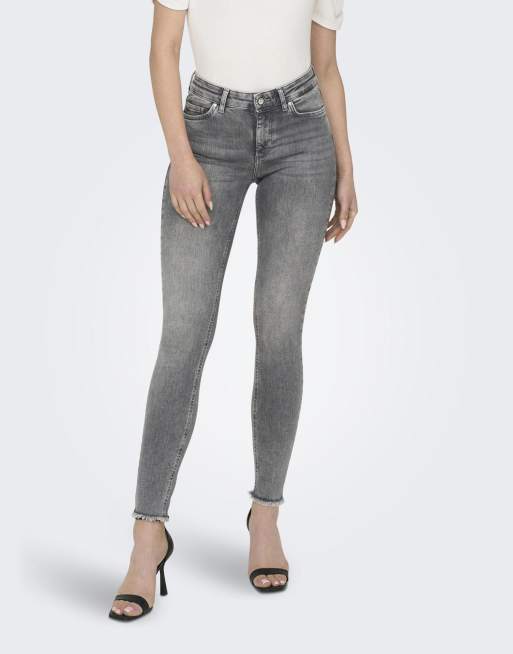 ONLY – Grå, skinny jeans, 3 av 5