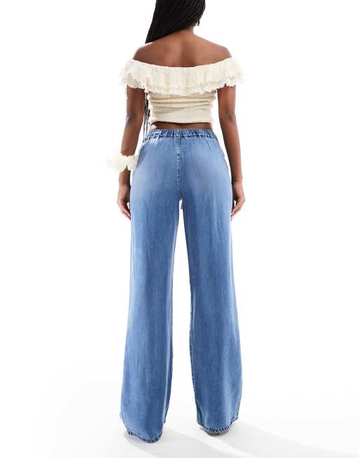 Wide Leg Jeans Outfit Jeans Larghi Vita Alta Come Abbinare Jeans - Main Image