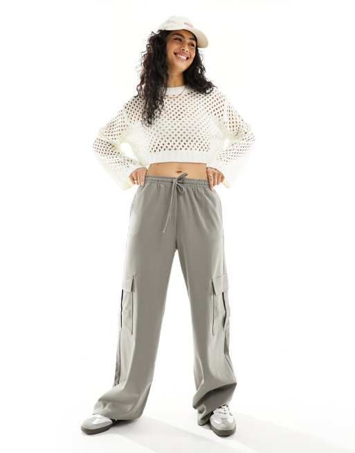 Only – Grobmaschiges Häkel-Oberteil in Creme , 2 von 4