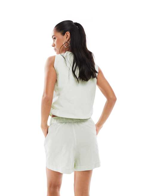 ONLY – Gröna ginghamrutiga boxershorts, del av set, 3 av 5