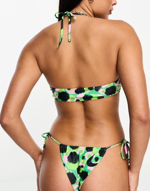 Green animal hot sale print bikini