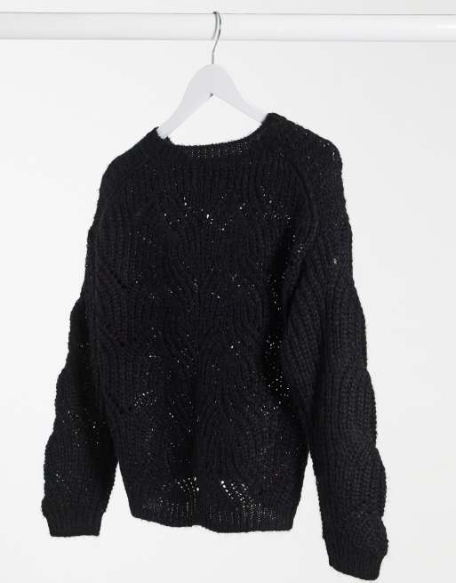 Crochet jumper shop black