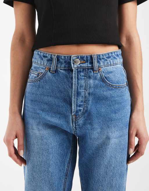 ONLY - Hazel - Jeans dritti a vita medio alta blu medio , 5 di 5