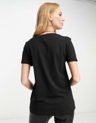 Shop Only Heart Motif T-shirt In Black