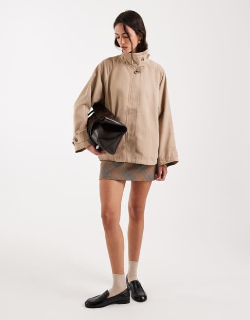 ONLY high collar cape jacket in light beige, 2 of 4