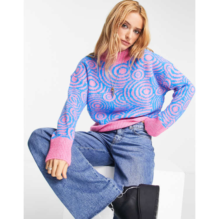 Pink and blue on sale sweater