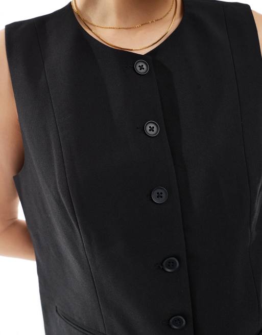 ONLY high neck vest in black, 3 of 4