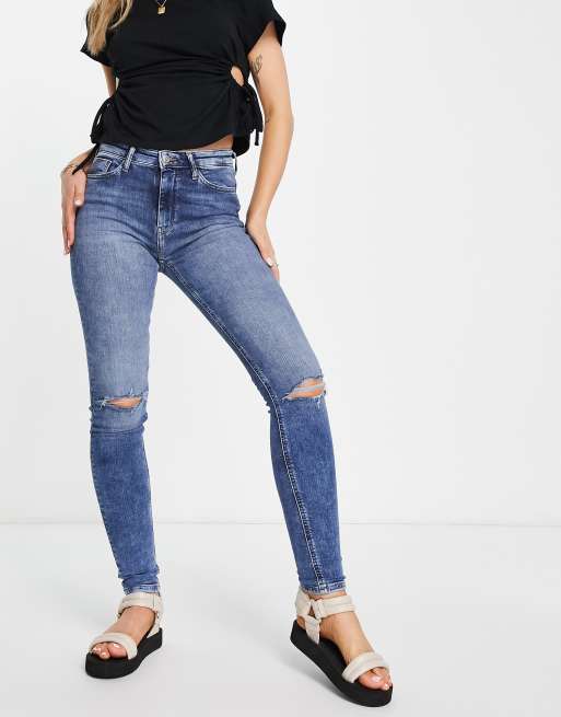 Buy Dark Blue High Rise Skinny Jeans For Women - ONLY