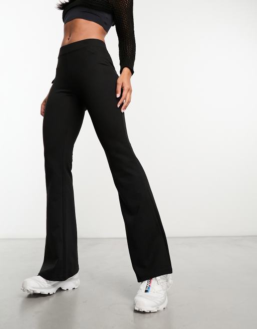 Lyush Black Bell Bottom Pants For Girls