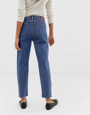 high waisted straight fit jeans