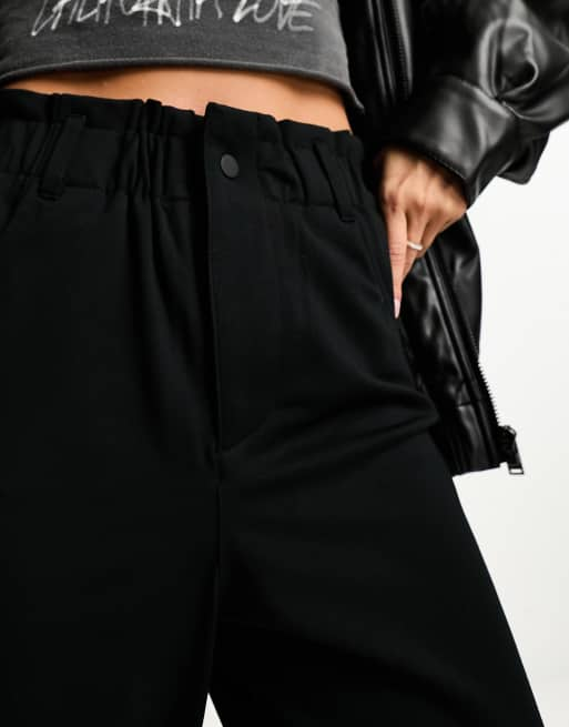 High waisted hot sale frill pants