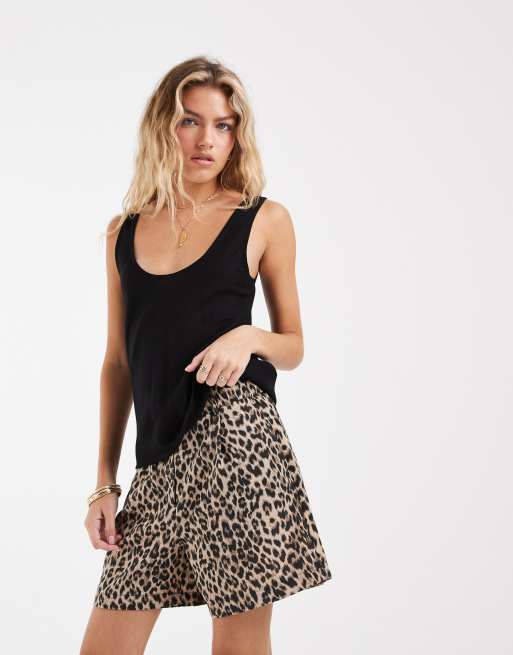 ONLY - Højtaljede shorts med leopardprint, 3 af 5