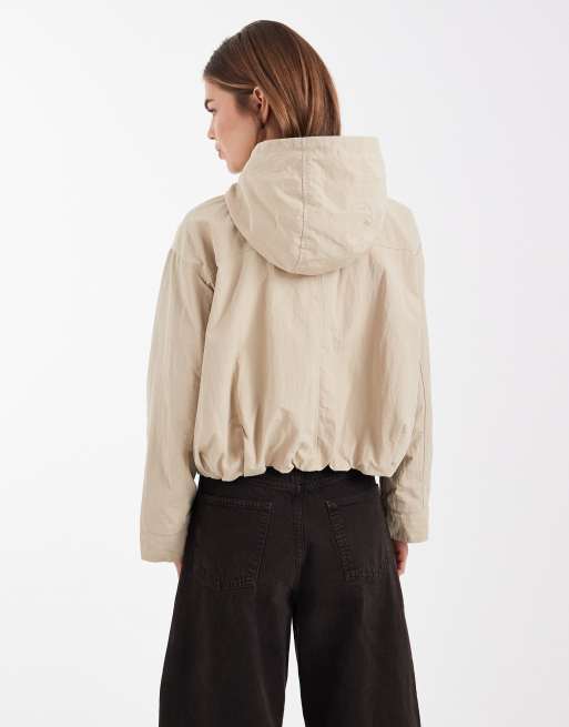 ONLY hooded bomber in matt beige, 2 of 4