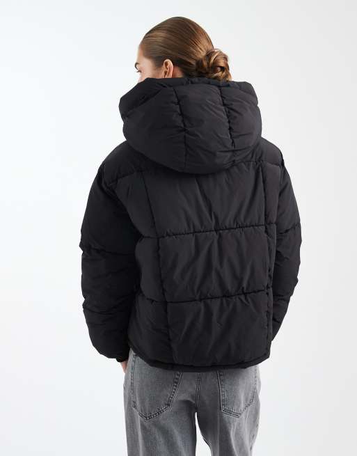 ONLY hooded puffer jacket in black, 3 of 4