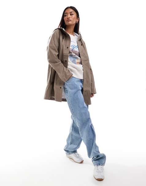 ONLY hooded raincoat in light brown  - view 1