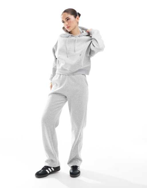 ONLY hoodie co-ord in light grey melange, 4 of 4