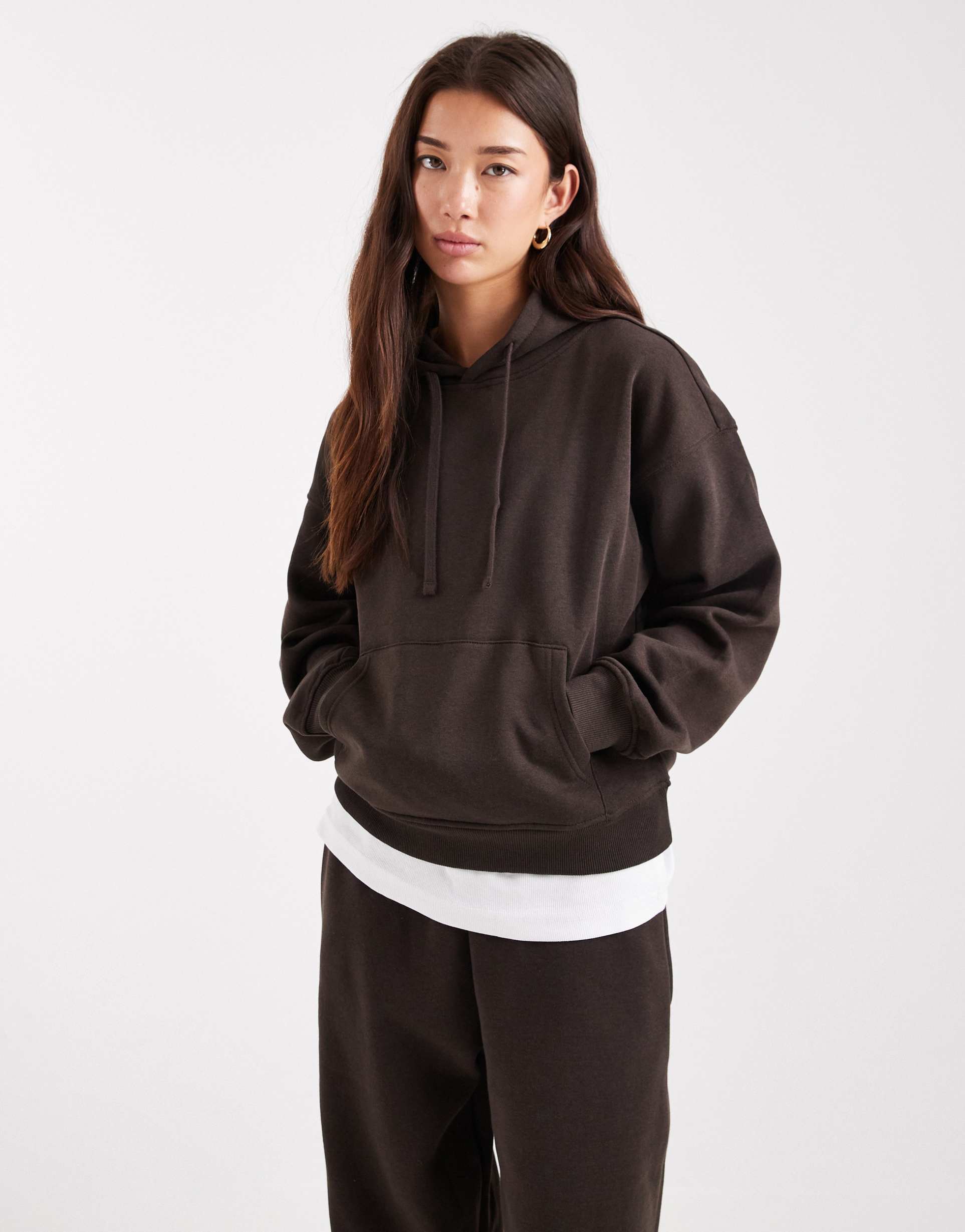 only hoodie in chocolate brown - part of a set