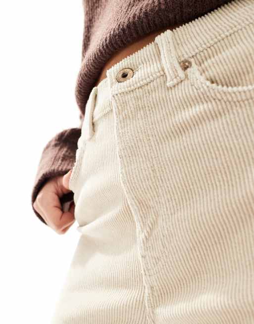 ONLY - Hope - Broek met wijde pijpen en hoge taille van corduroy in stone , 2 van 5