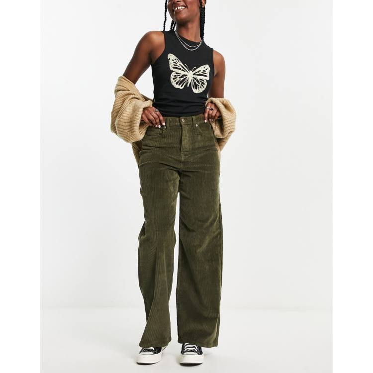 High waisted corduroy clearance pants wide leg