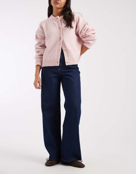ONLY Hope high waisted wide leg jeans in indigo