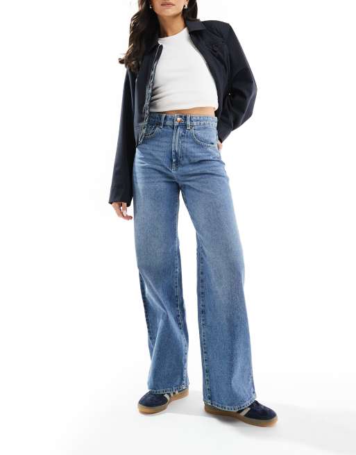 ONLKane Low waist wide leg jeans, Light Blue