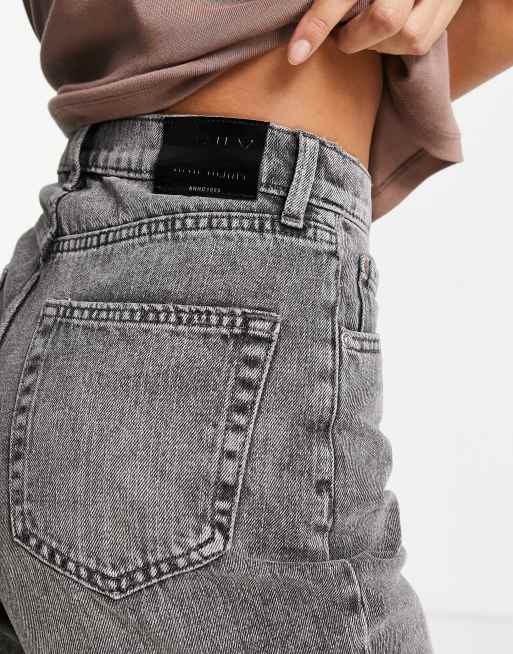 Only - Hope - Højtaljede jeans med vidde i grå vask, 3 af 4