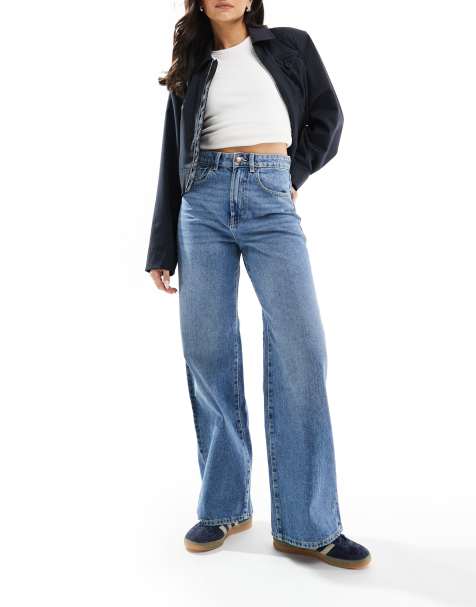 ONLY Hope high waisted wide leg jeans in light blue 