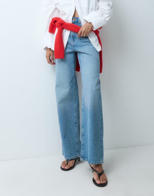 Only - Hope - Jean ample taille haute - Bleu clair , 4 de 5