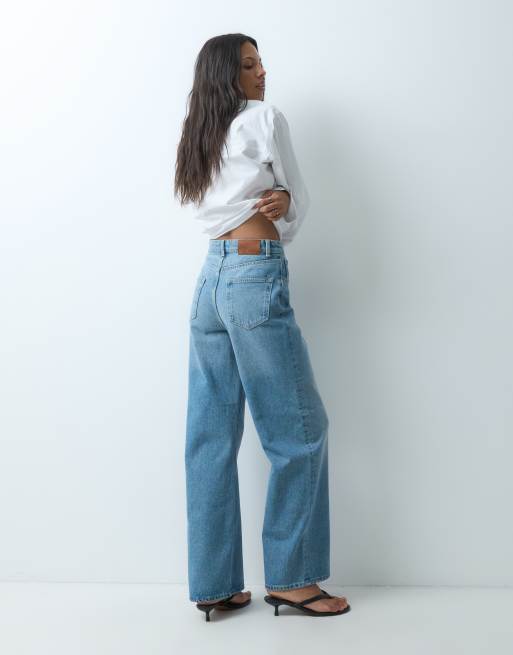 Only – Hope – Jeans in Hellblau mit hohem Bund und weitem Bein , 2 von 5