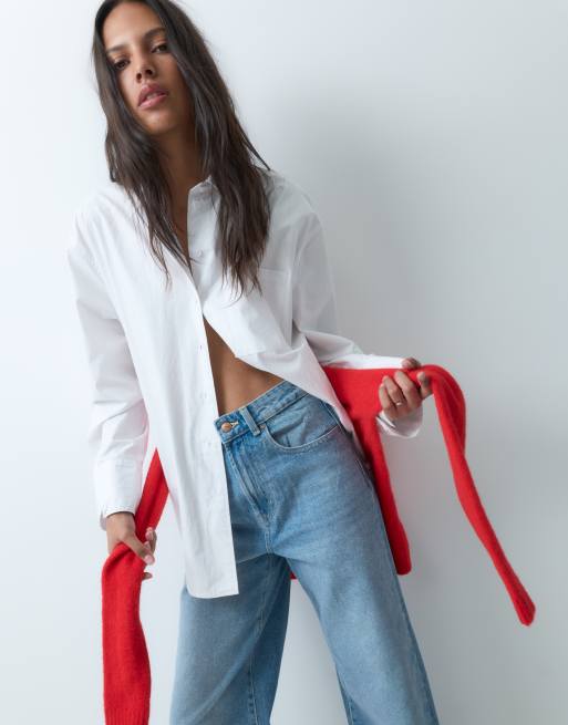 Only – Hope – Jeans in Hellblau mit hohem Bund und weitem Bein , 3 von 5