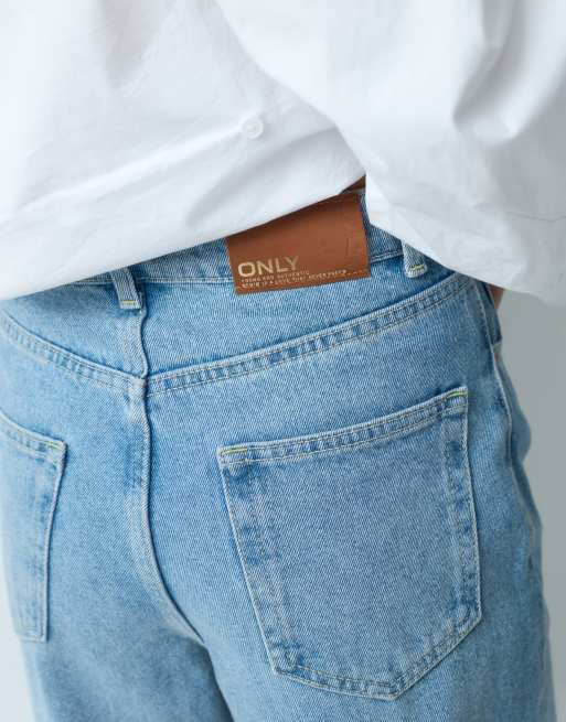 Only – Hope – Jeans in Hellblau mit hohem Bund und weitem Bein , 5 von 5