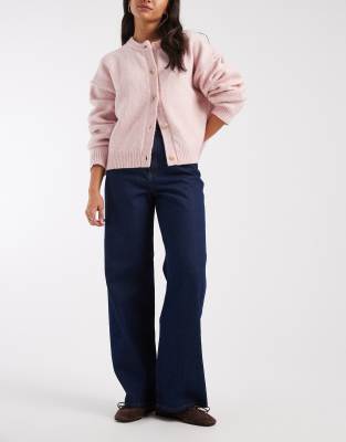 ONLY - Hope - Jeans in Indigoblau mit hohem Bund und weitem Bein