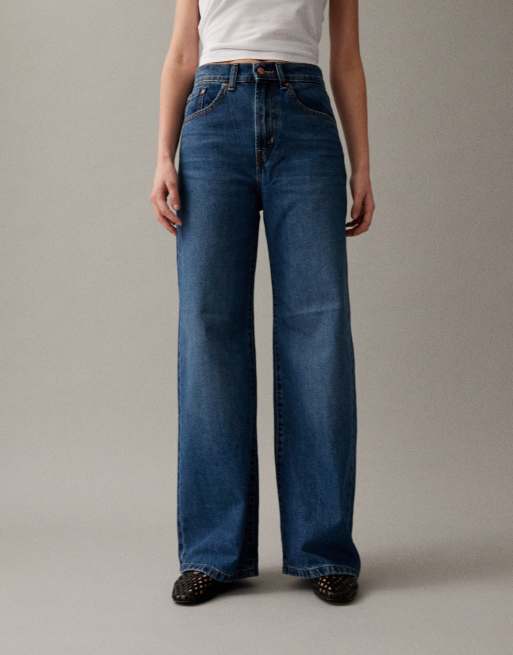 Only – Hope – Jeans in Mittelblau mit hohem Bund und weitem Bein , 3 von 7