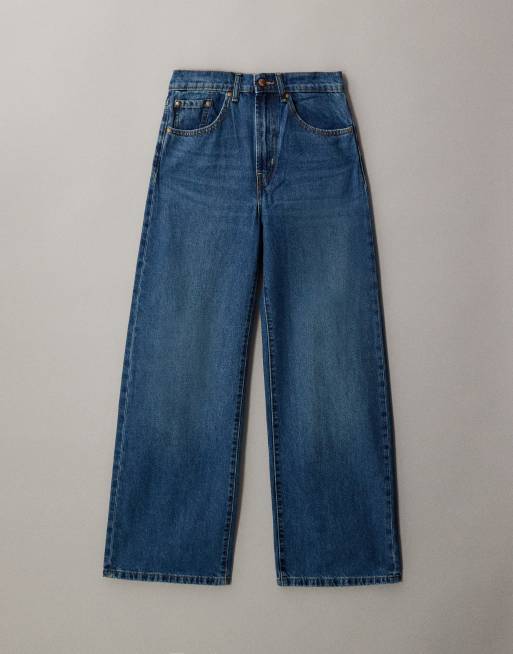 Only – Hope – Jeans in Mittelblau mit hohem Bund und weitem Bein , 5 von 7