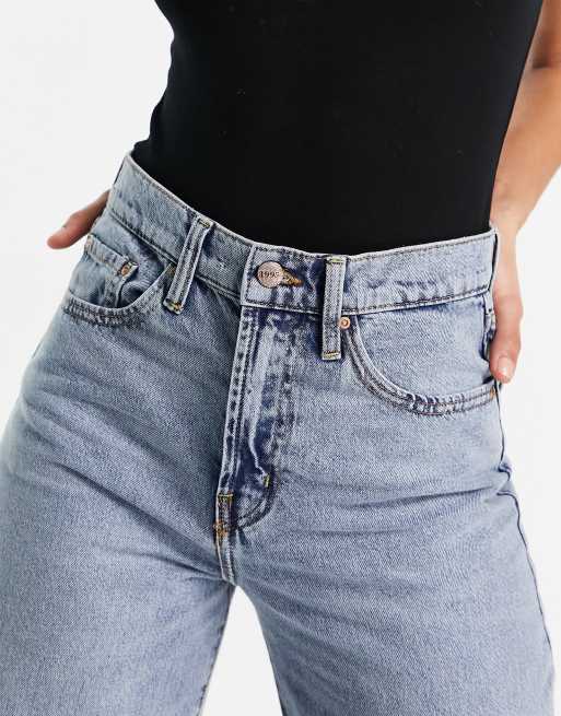 Only – Hope – Jeans in verwaschenem Hellblau mit hohem Bund und weitem Bein, 3 von 4