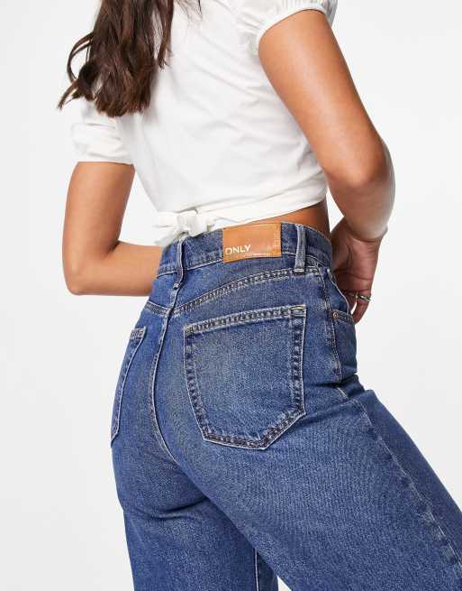 Only – Hope – Mellanblå vida jeans, 3 av 4