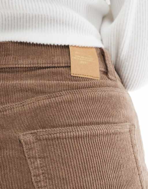 ONLY - Hope - Pantalon ample à taille haute en velours côtelé - Marron , 3 de 5