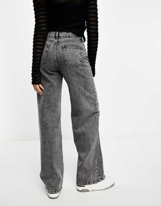 【PEOPLESTYLE】WASHED GREY WIDE LEG JEANS Peoplesense Washed Grey Wide Leg Jeans – peoplesense