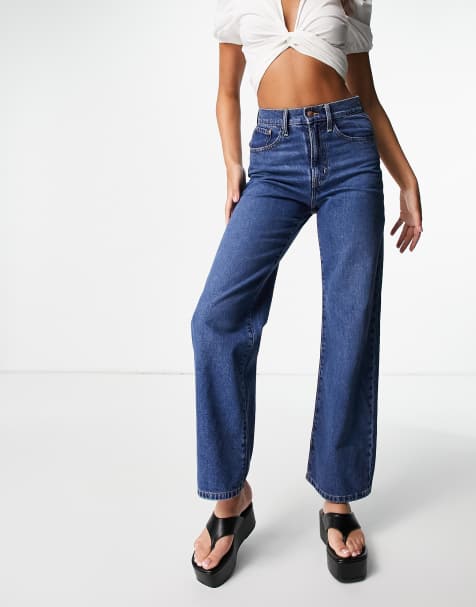 Only Hope wide leg jeans in mid blue - view 1