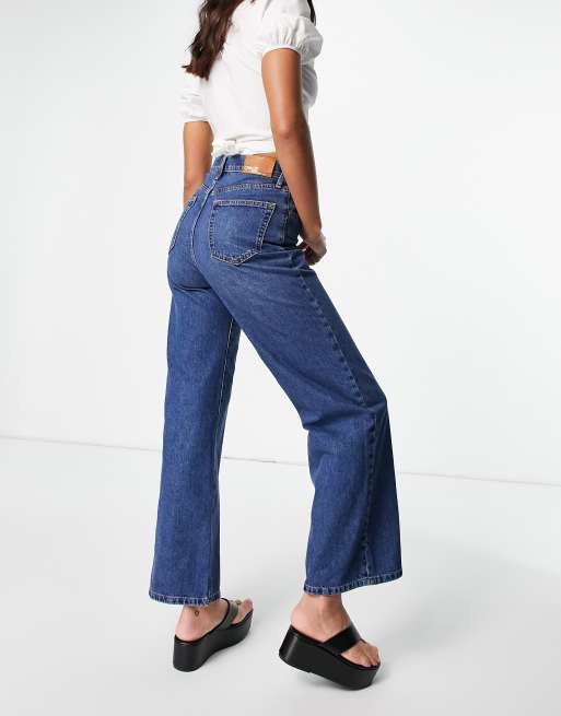 Only Hope wide leg jeans in mid blue, 2 of 4