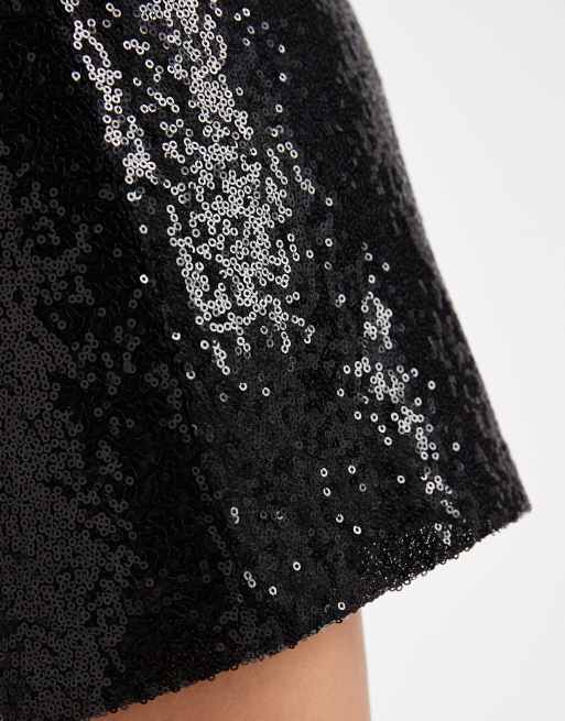 ONLY hot pant shorts in black sequin, 5 of 5