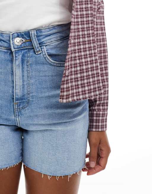 ONLY – Jasnoniebieskie szorty jeansowe z podwyższony stanem, 3 z 5