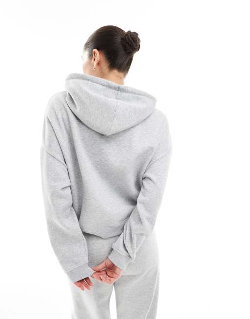 ONLY – Jasnoszara melanżowa bluza z kapturem, część zestawu, 2 z 4