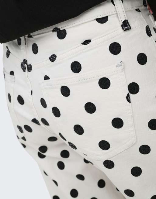 ONLY - Jean ample à pois - Blanc, 5 de 5